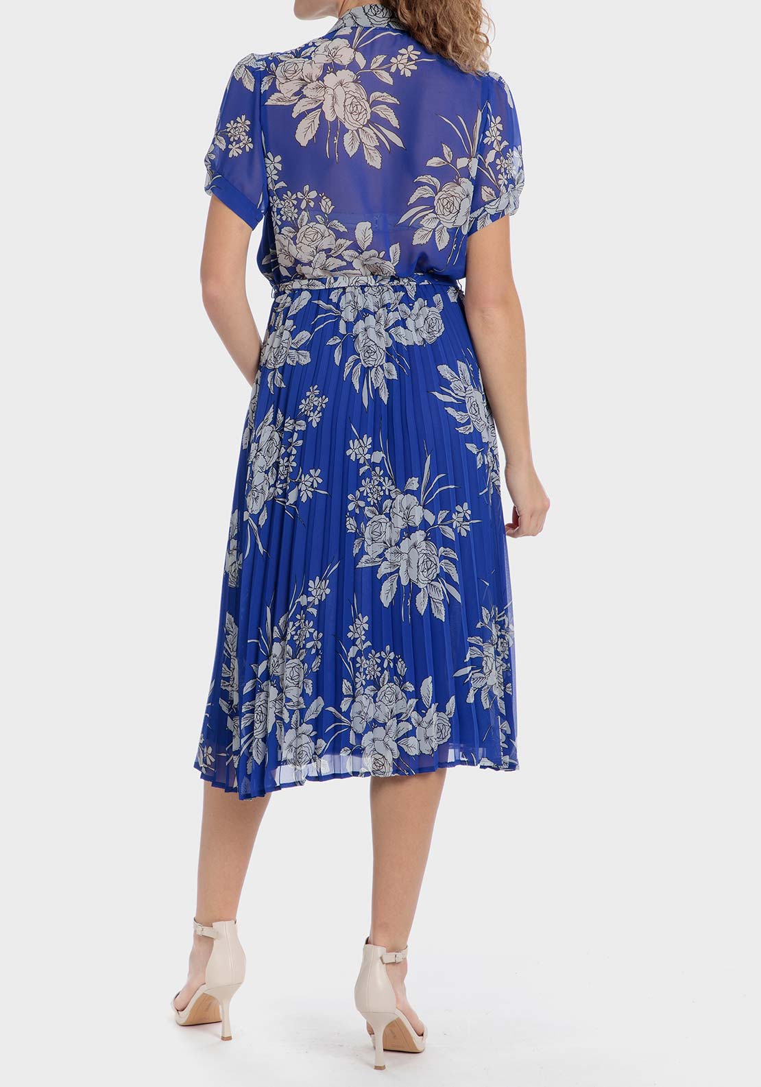 Punt Roma Printed dress - Blue Electric 2 Shaws Department Stores