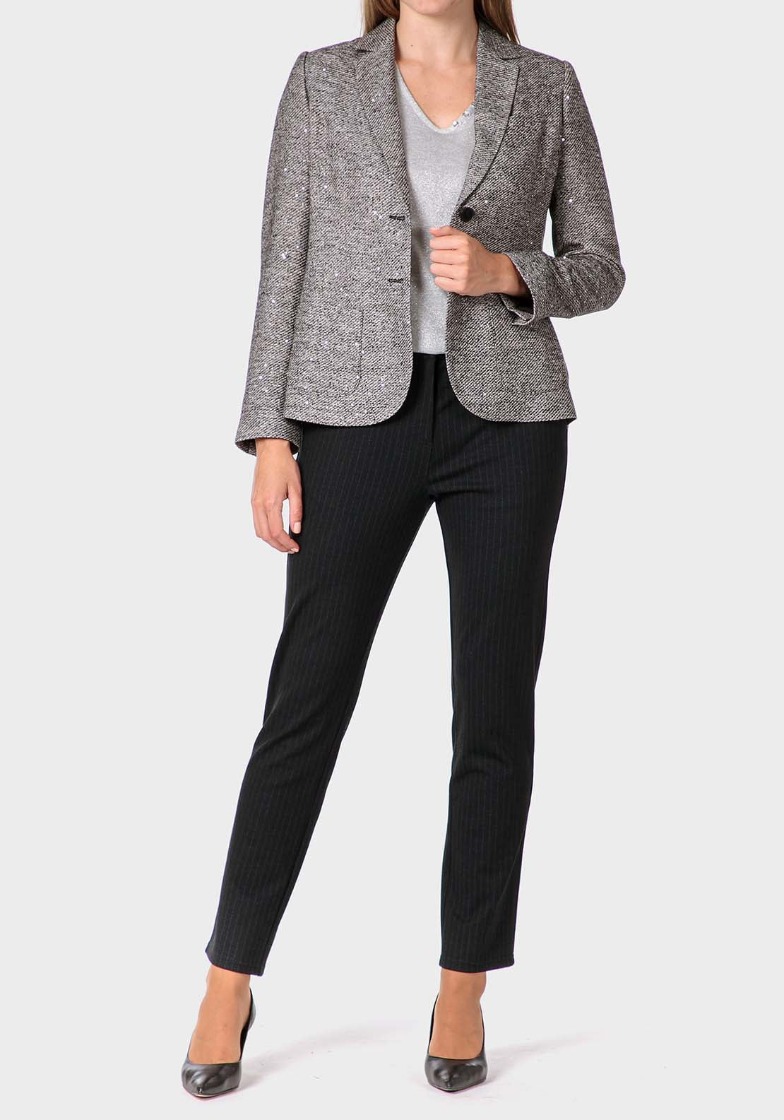 Punt Roma Sequins Blazer - Black 3 Shaws Department Stores