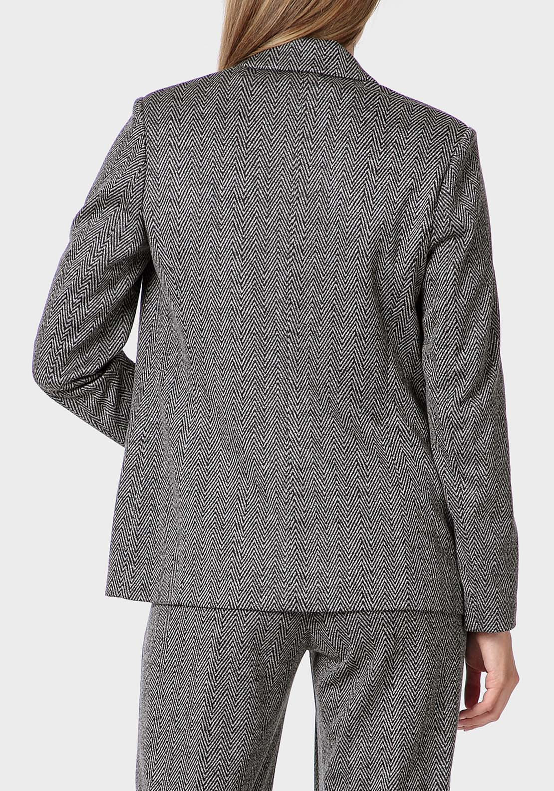 Punt Roma Herringbone Blazer - Grey 2 Shaws Department Stores