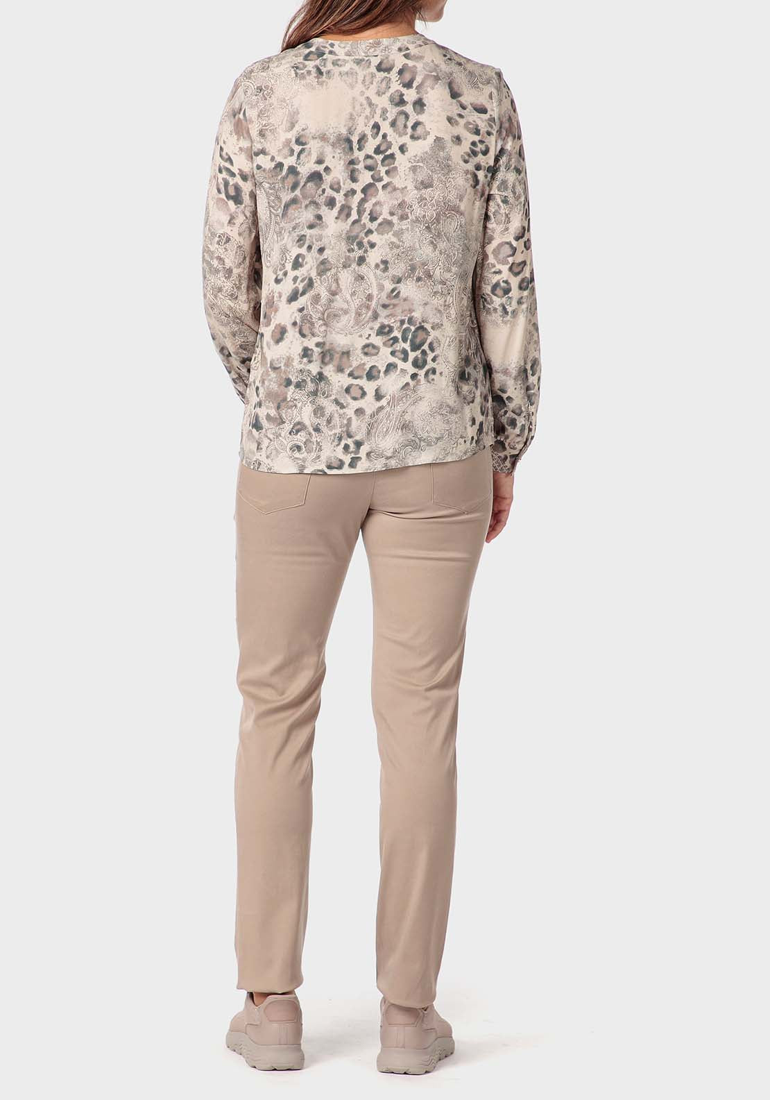 Punt Roma Animal Print Shirt - Beige 4 Shaws Department Stores