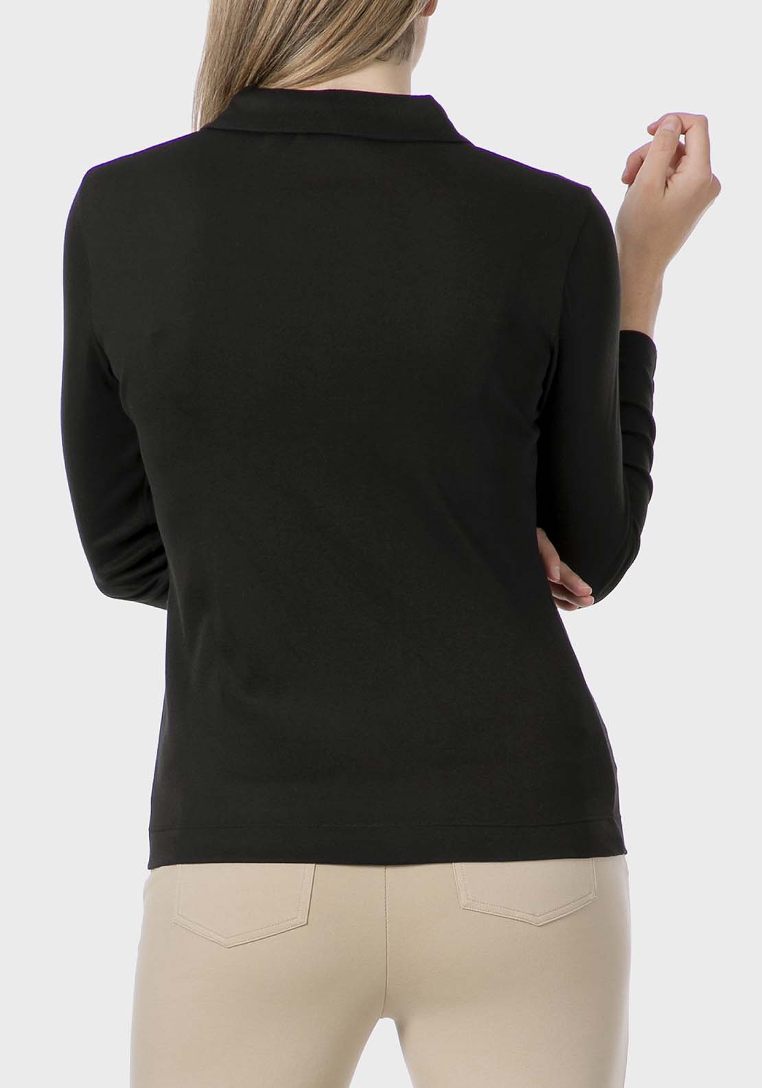Punt Roma Long Sleeve Fantasy Polo - Black 2 Shaws Department Stores
