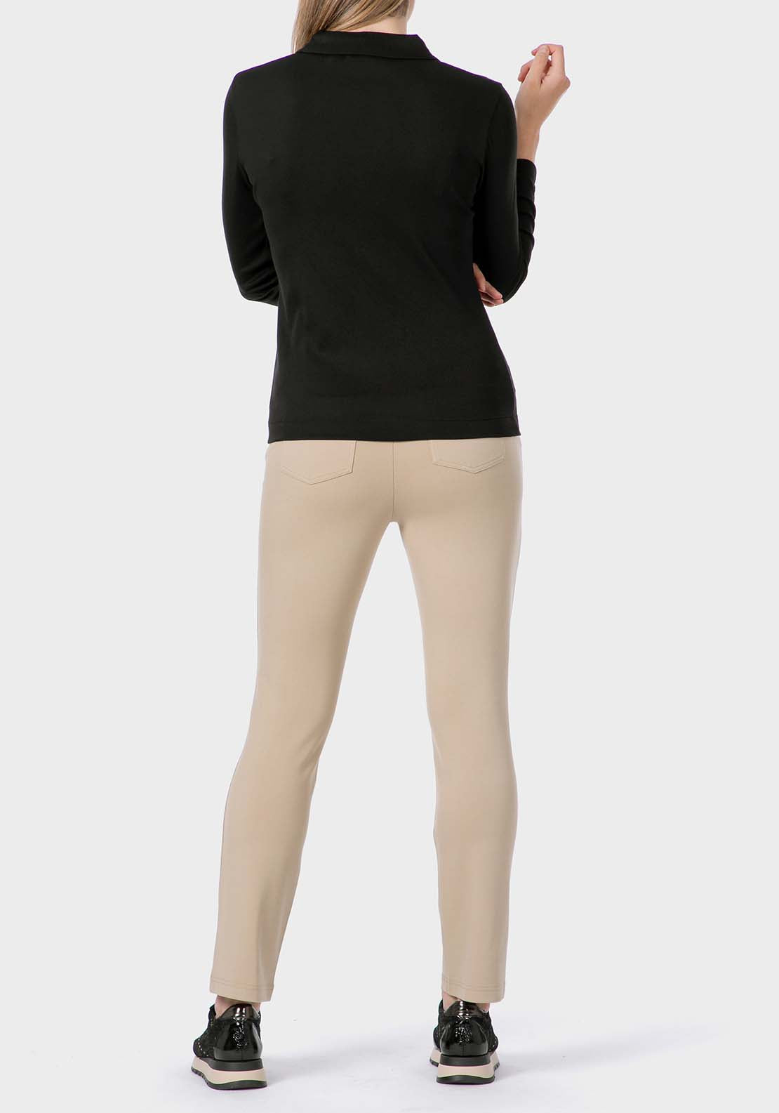 Punt Roma Long Sleeve Fantasy Polo - Black 3 Shaws Department Stores