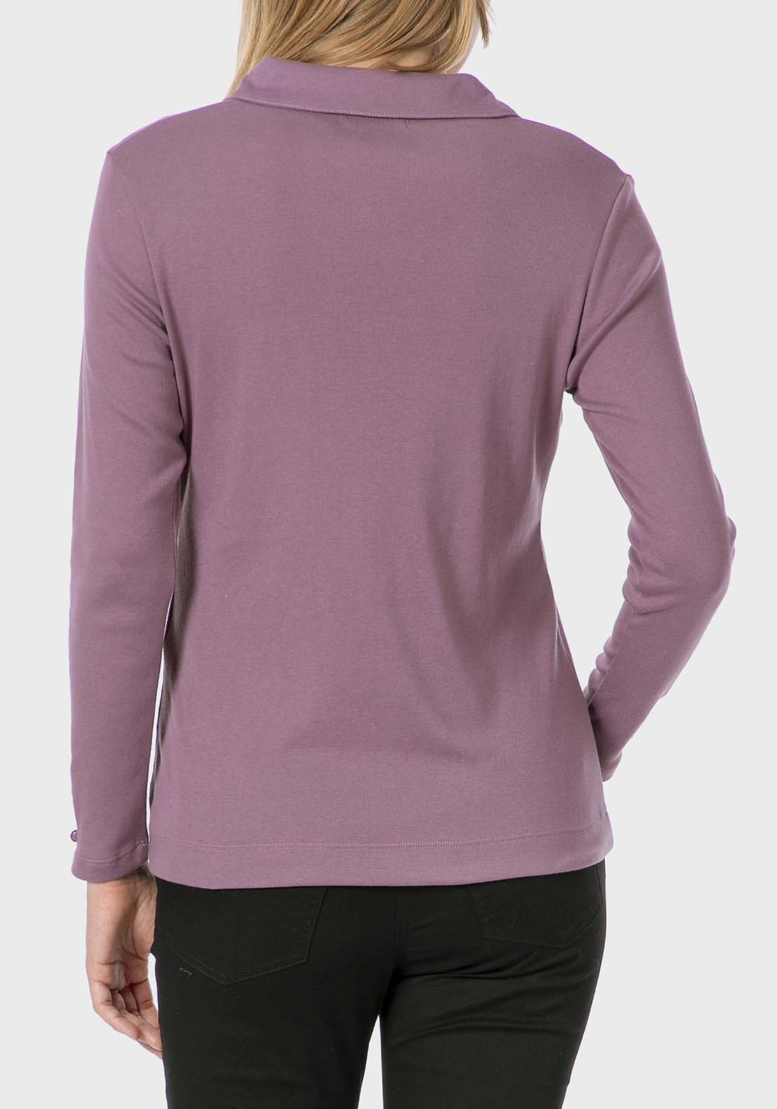 Punt Roma Long Sleeve Fantasy Polo - Purple 2 Shaws Department Stores