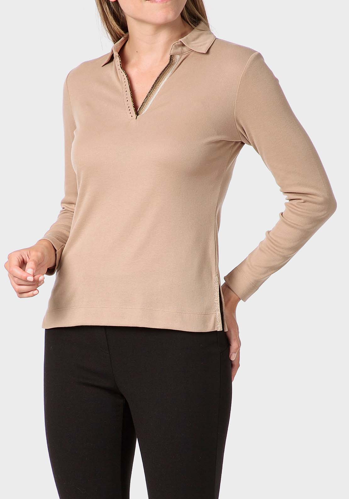 Punt Roma Fantasy Polo - Beige Camel 1 Shaws Department Stores
