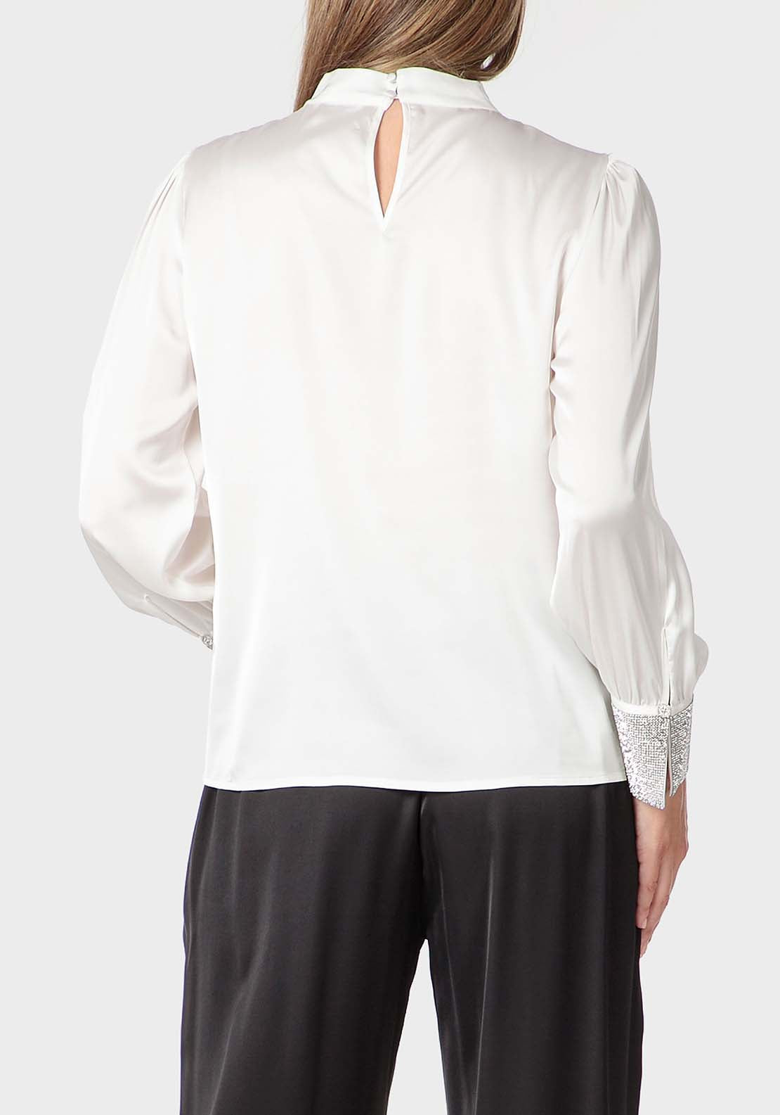 Punt Roma Fancy Blouse - White 2 Shaws Department Stores