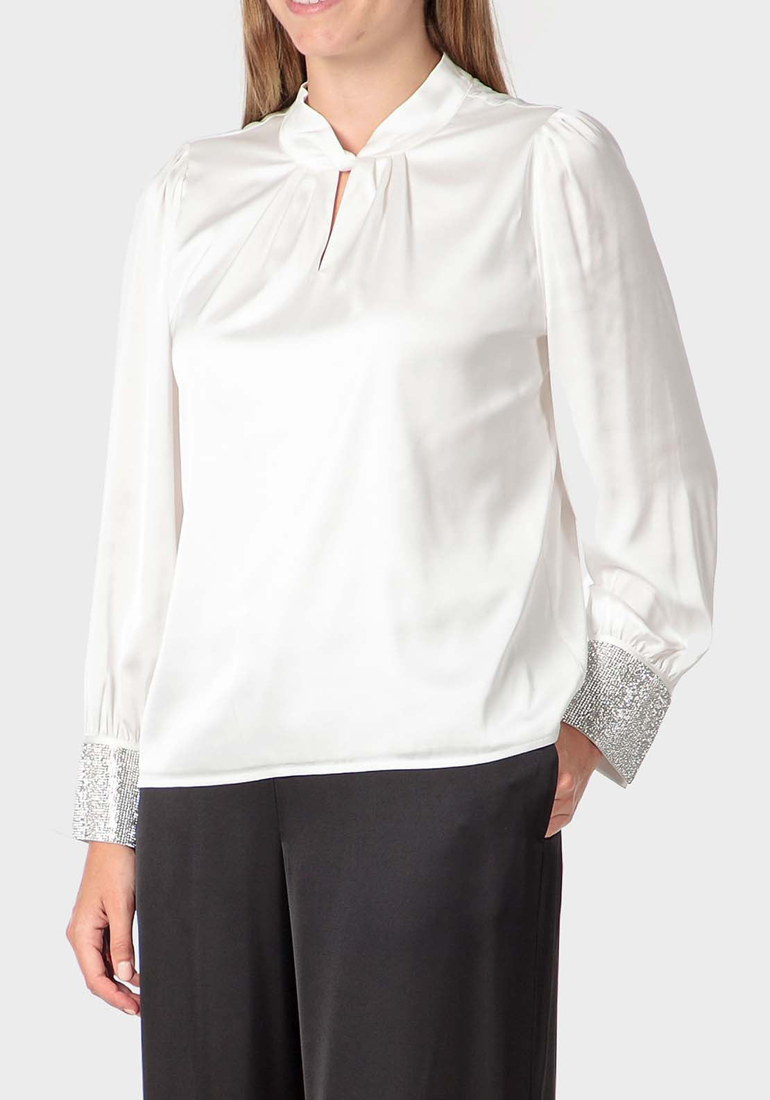 Punt Roma Fancy Blouse - White 1 Shaws Department Stores