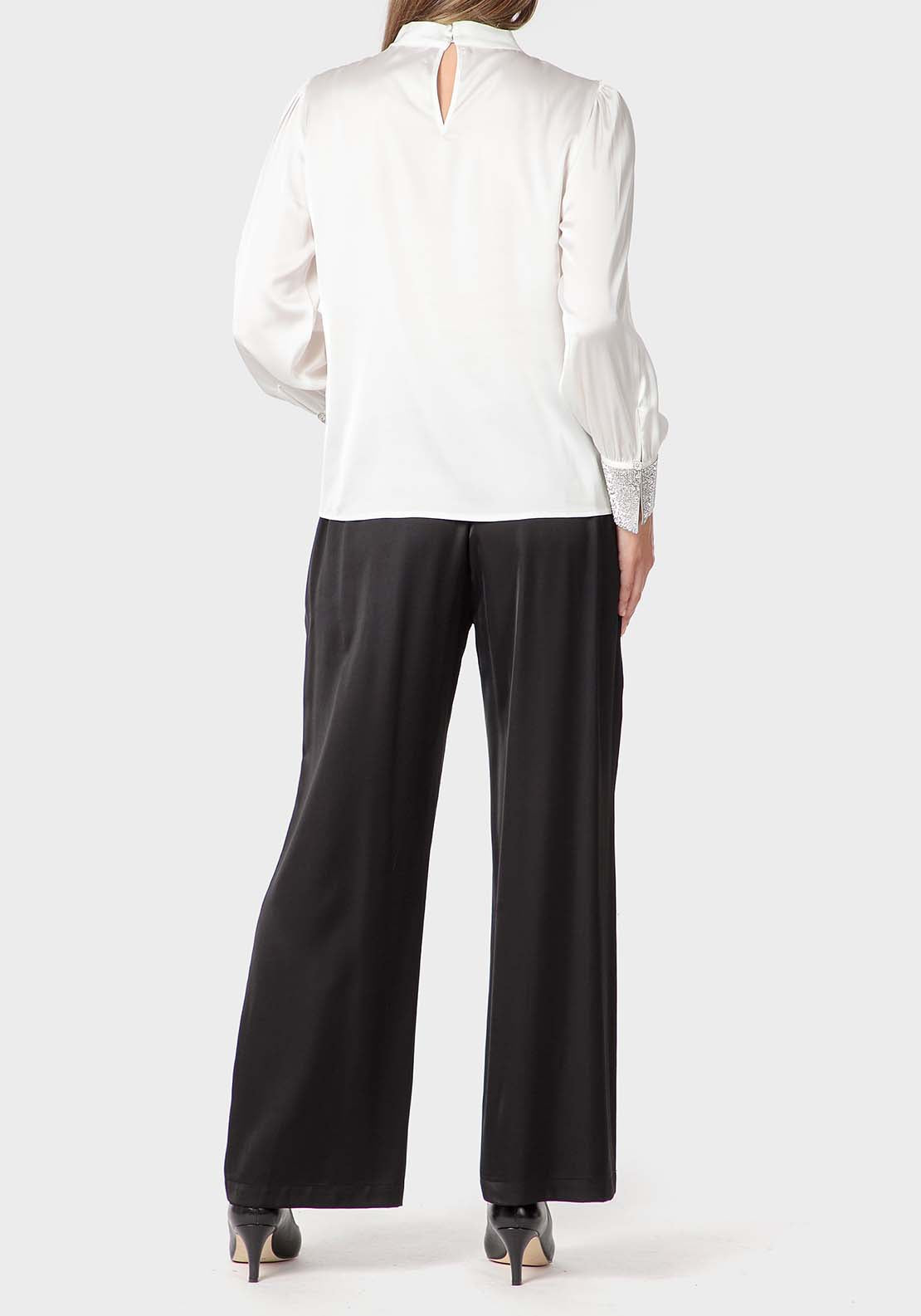 Punt Roma Fancy Blouse - White 5 Shaws Department Stores