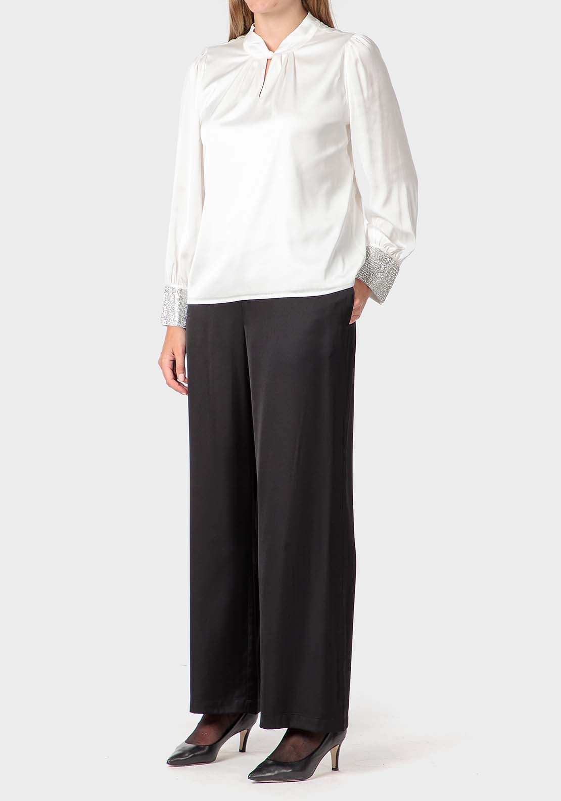 Punt Roma Fancy Blouse - White 4 Shaws Department Stores