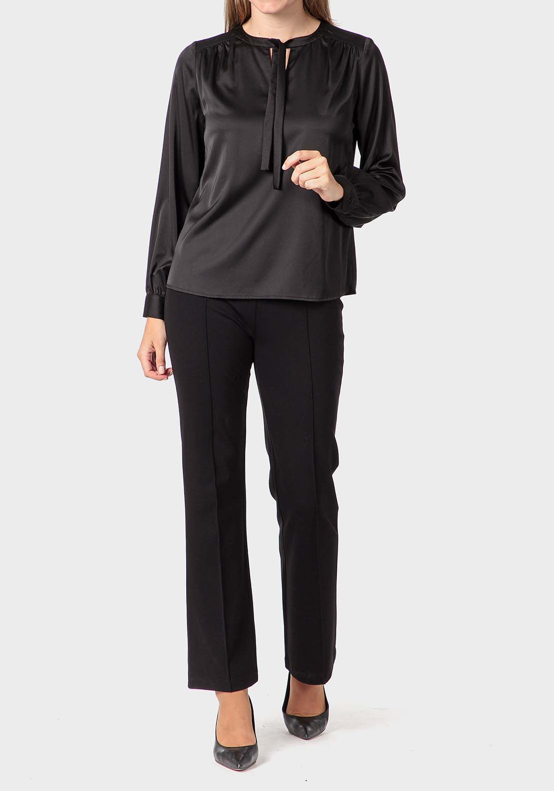 Punt Roma Black Blouse - Black 3 Shaws Department Stores