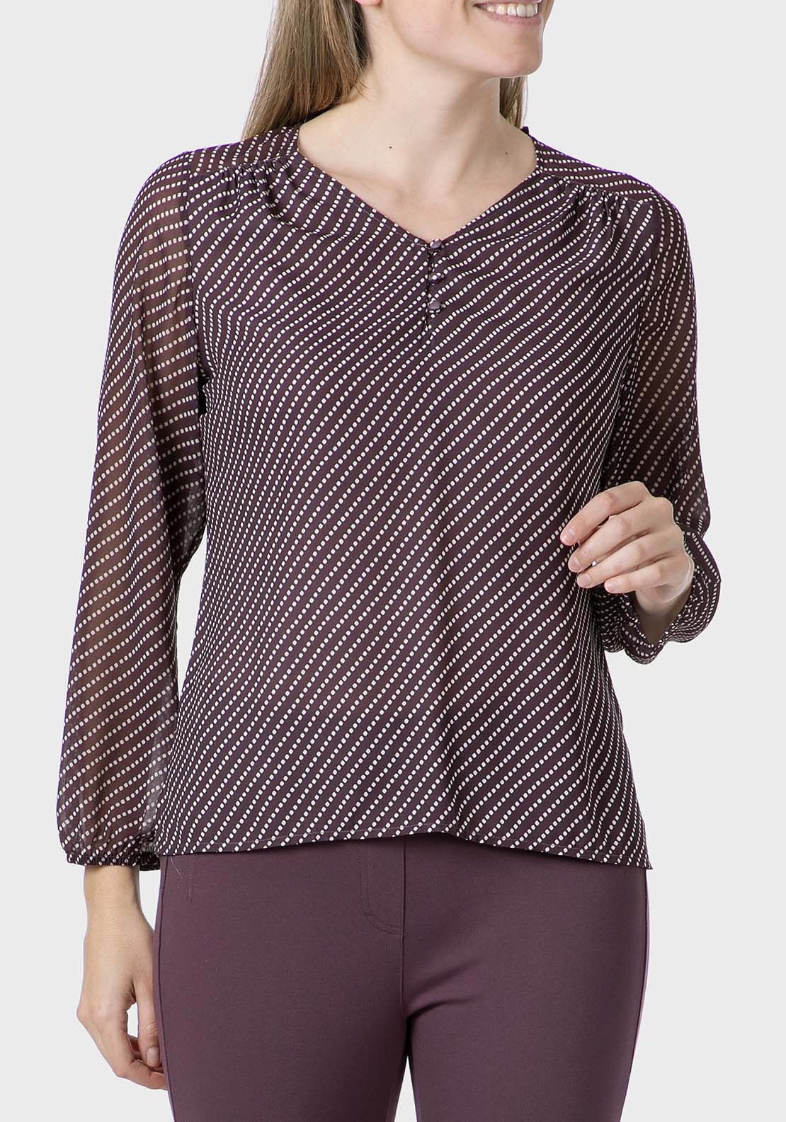 Punt Roma Maroon Blouse - Red 1 Shaws Department Stores