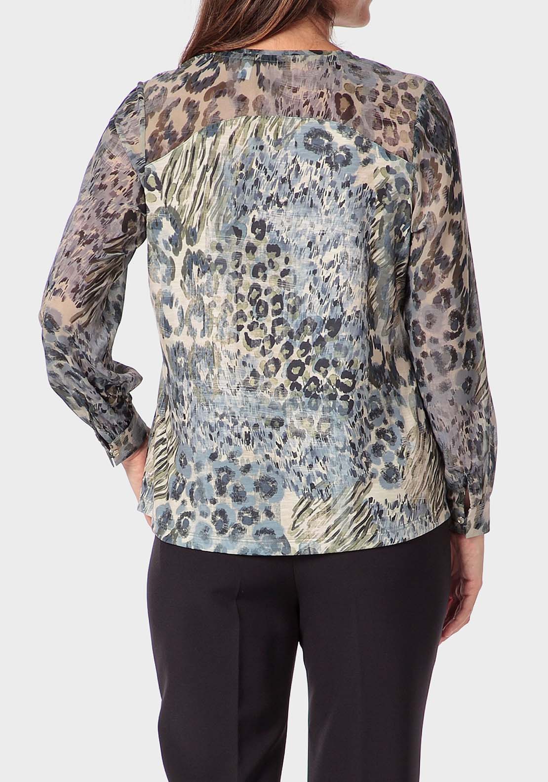 Punt Roma Printed T-Shirt - Green 2 Shaws Department Stores