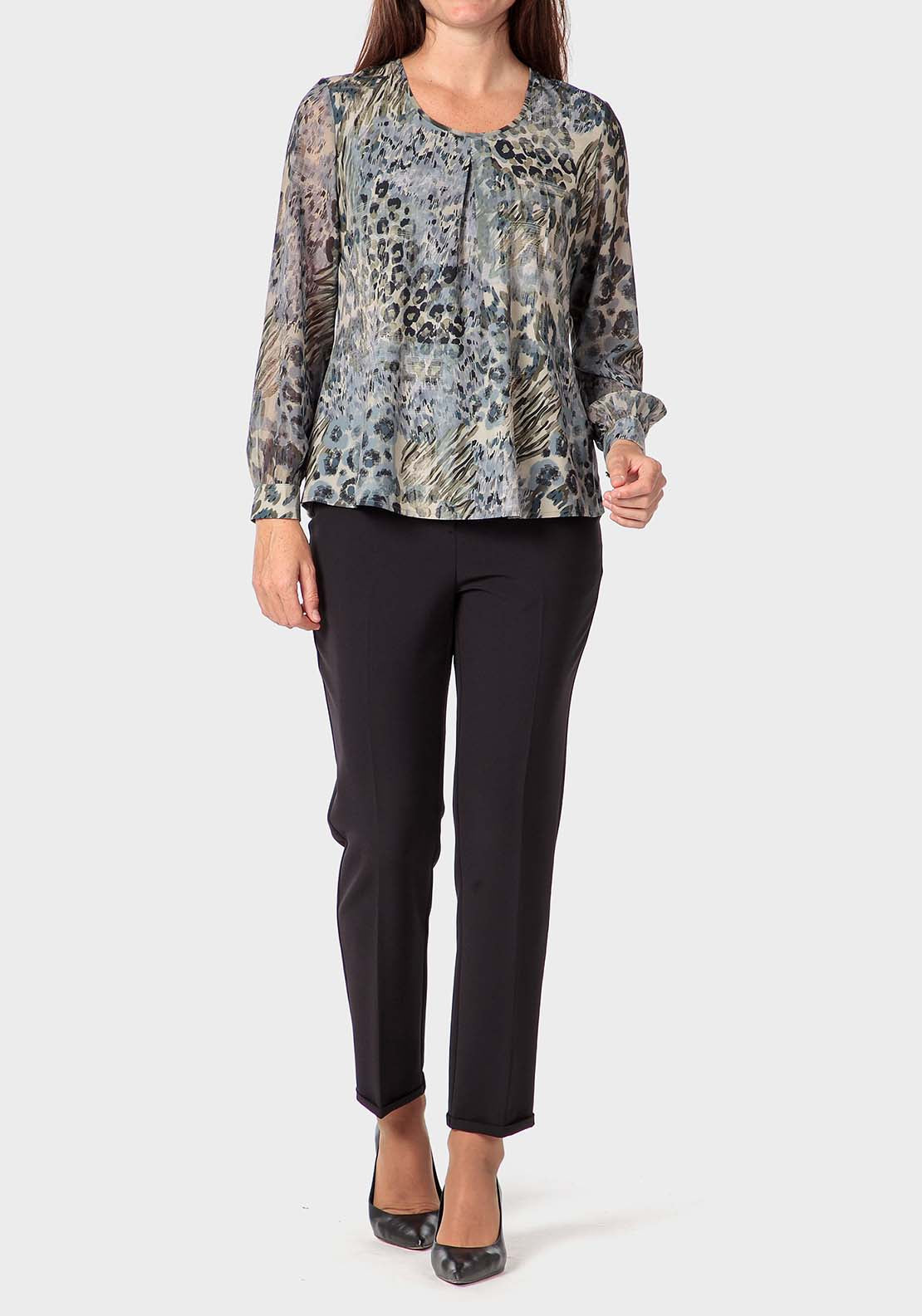Punt Roma Printed T-Shirt - Green 3 Shaws Department Stores