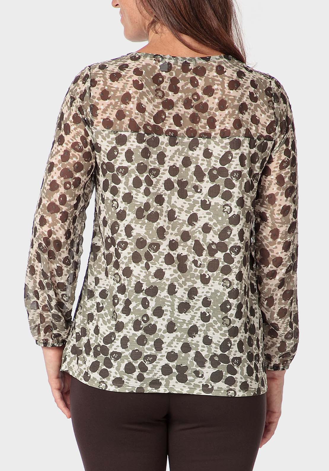 Punt Roma Printed Plumetti T-Shirt - Green 2 Shaws Department Stores