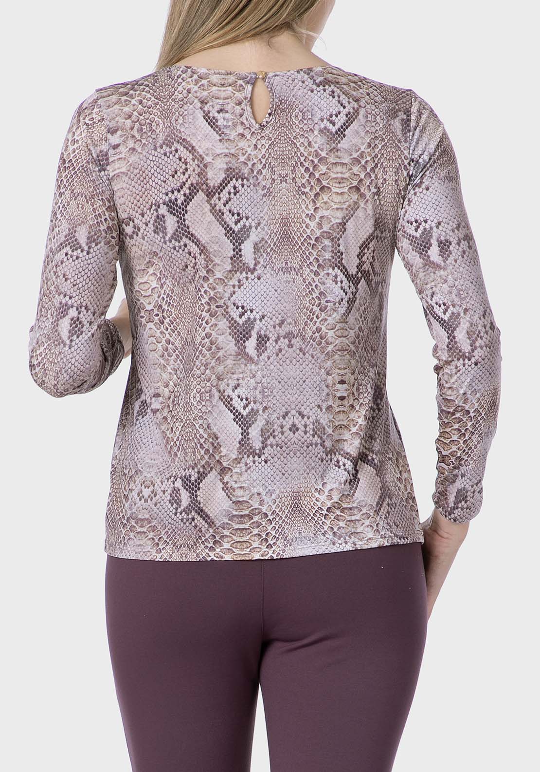 Printed T-Shirt With Gemstones - Purple