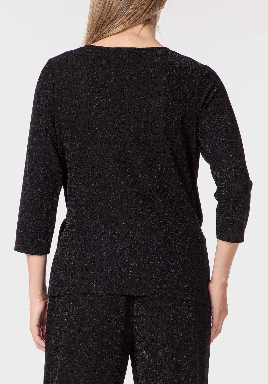 Punt Roma Criss-Cross T-Shirt - Black 2 Shaws Department Stores
