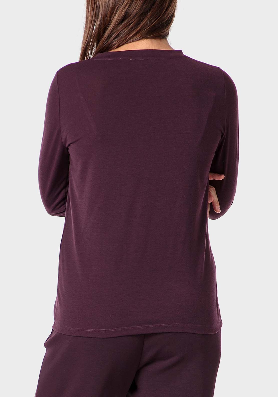 Punt Roma Printed T-Shirt W Rhinestones - Purple Purple 2 Shaws Department Stores