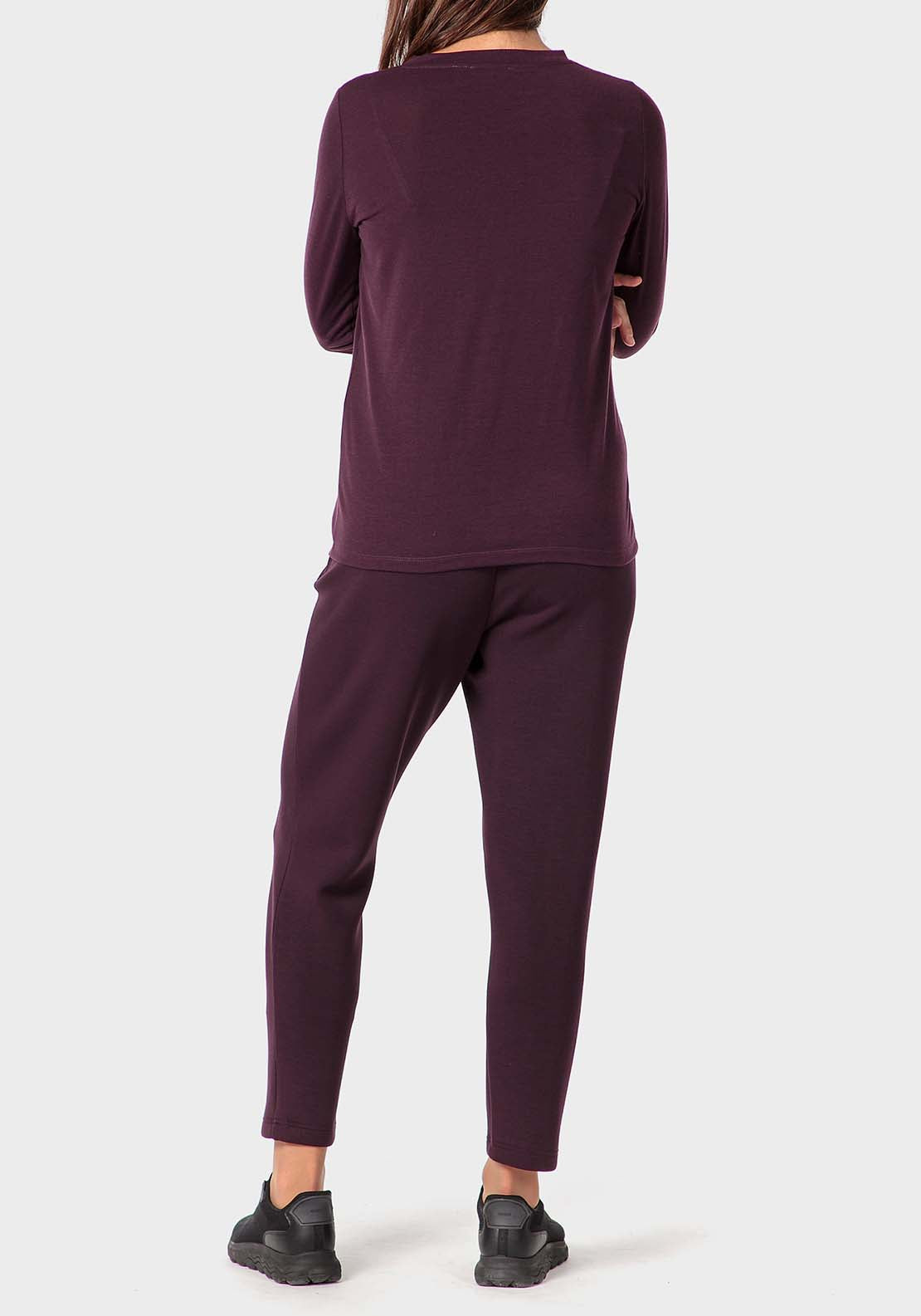 Punt Roma Printed T-Shirt W Rhinestones - Purple Purple 3 Shaws Department Stores