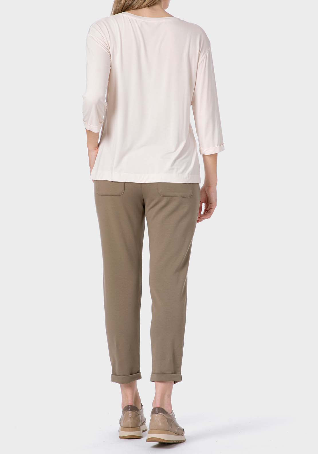 Punt Roma Floral Print T-Shirt - Beige 4 Shaws Department Stores