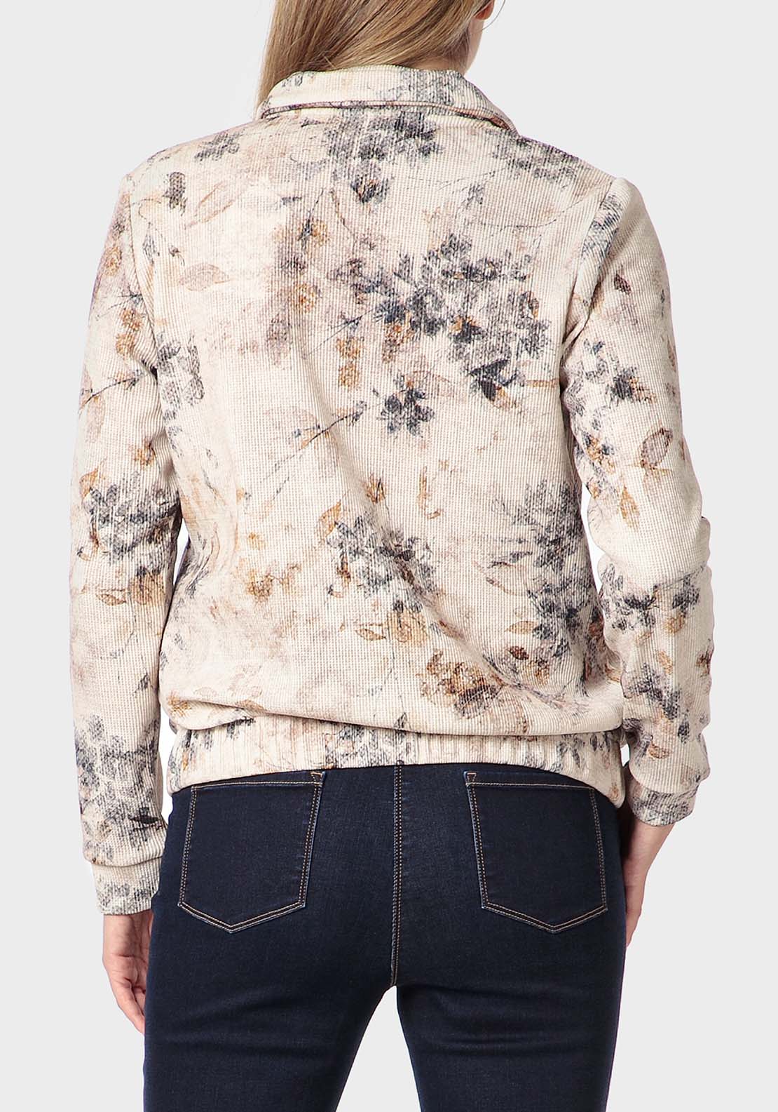 Punt Roma Printed Jacket - Beige 2 Shaws Department Stores