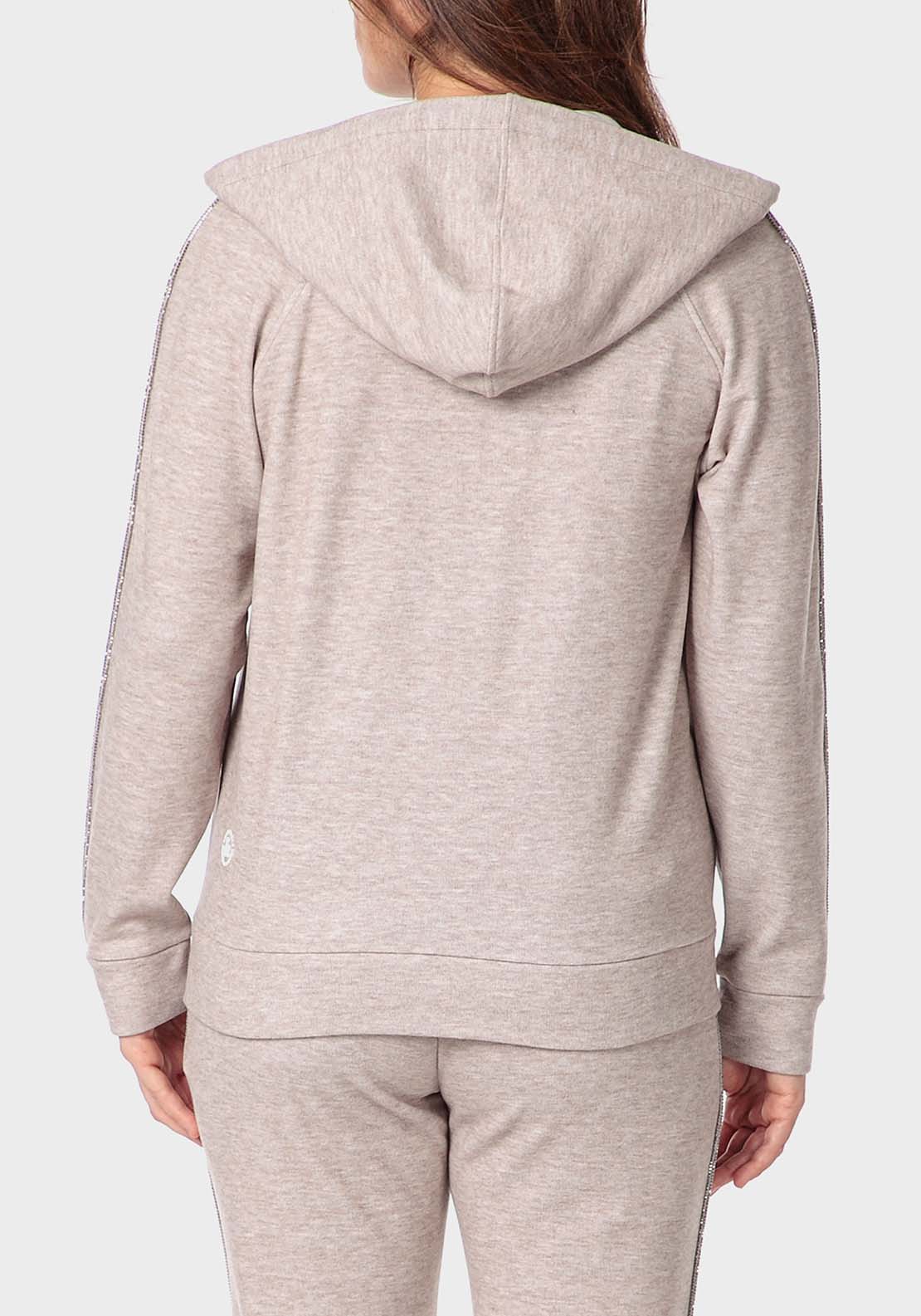 Punt Roma Hooded Jacket - Beige / Grey 2 Shaws Department Stores