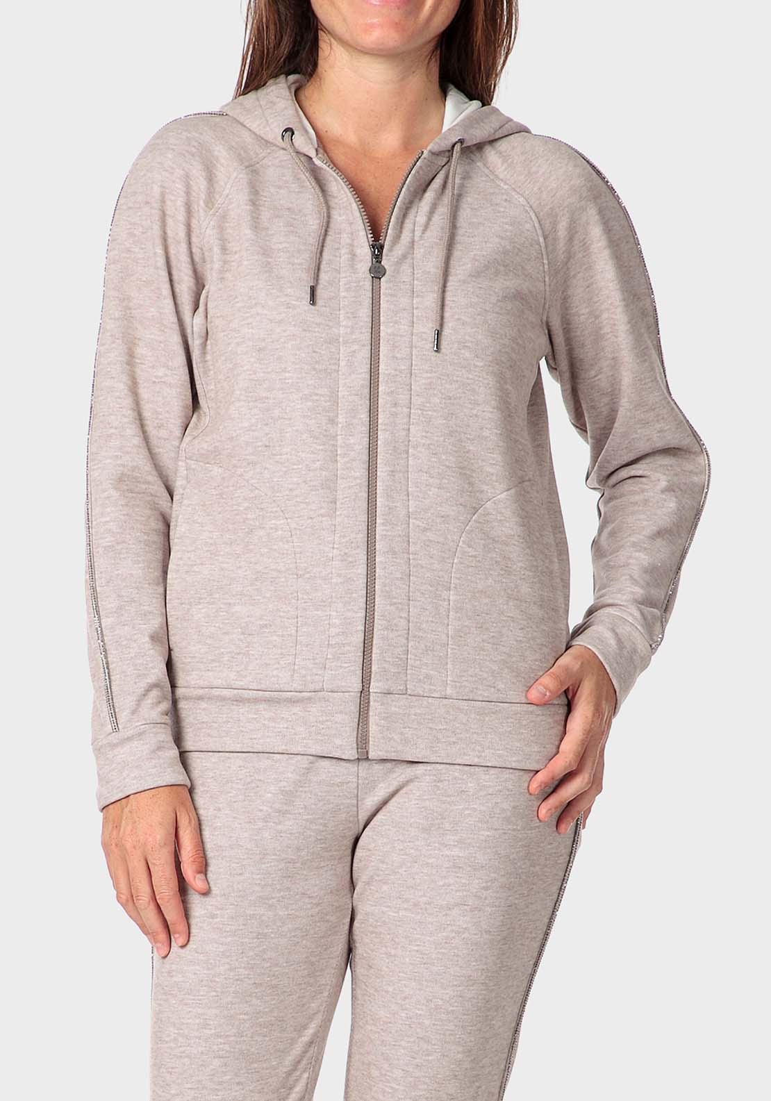 Punt Roma Hooded Jacket - Beige / Grey 1 Shaws Department Stores