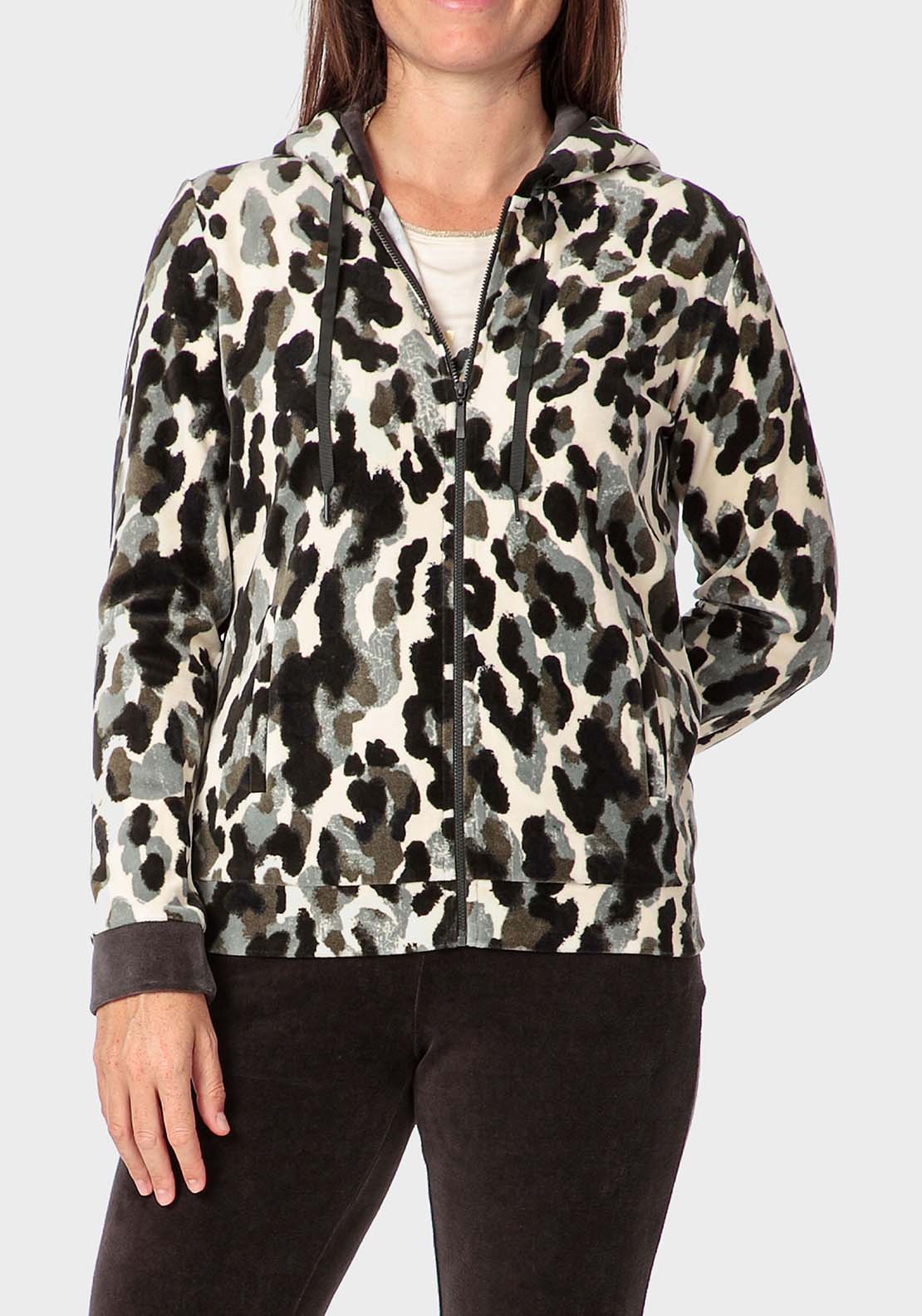 Punt Roma Printed Jacket - Green 1 Shaws Department Stores