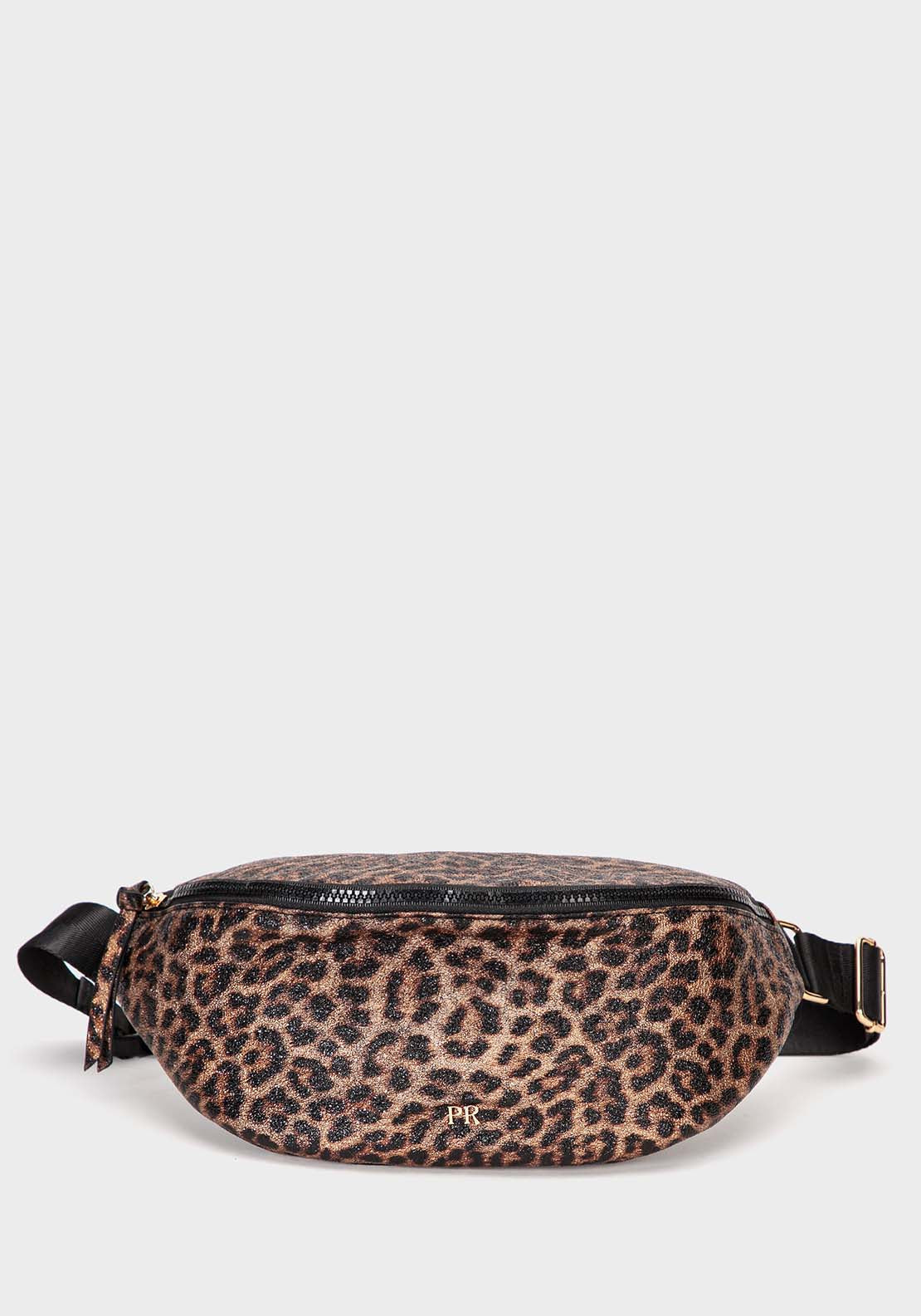 Punt Roma Animal Print Belt Bag - Black 1 Shaws Department Stores