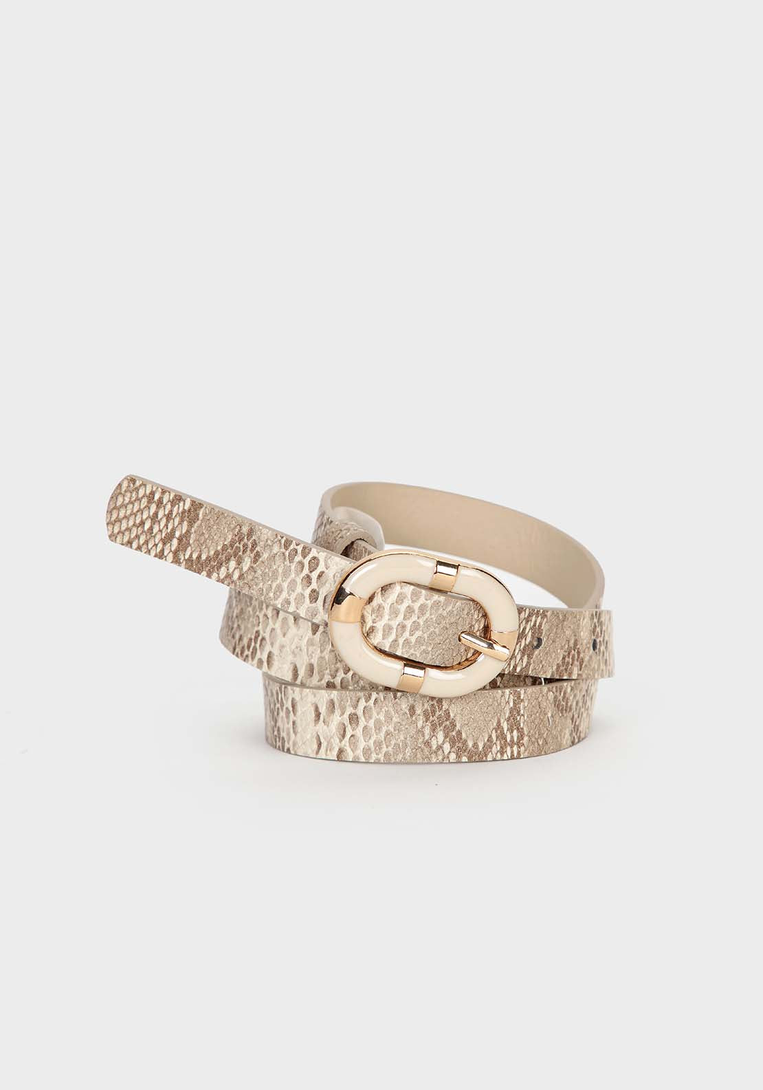 Snake Belt - Beige Sand