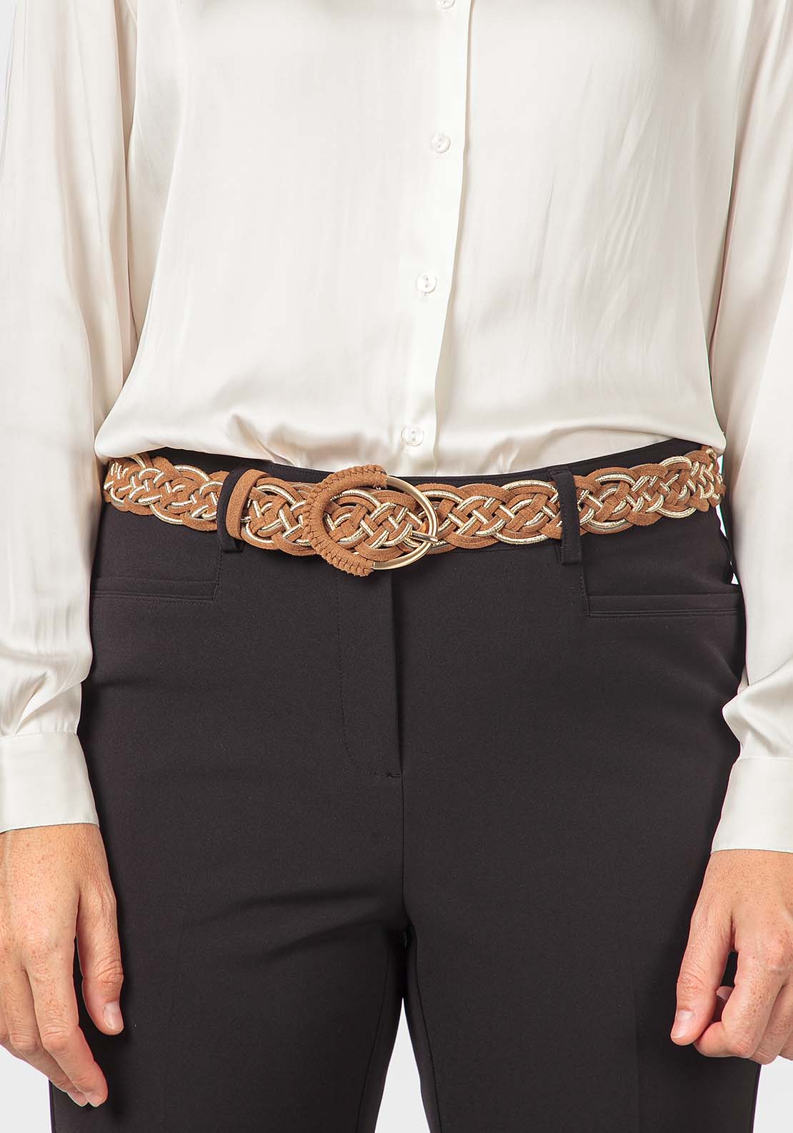 Braided Belt - Beige Camel