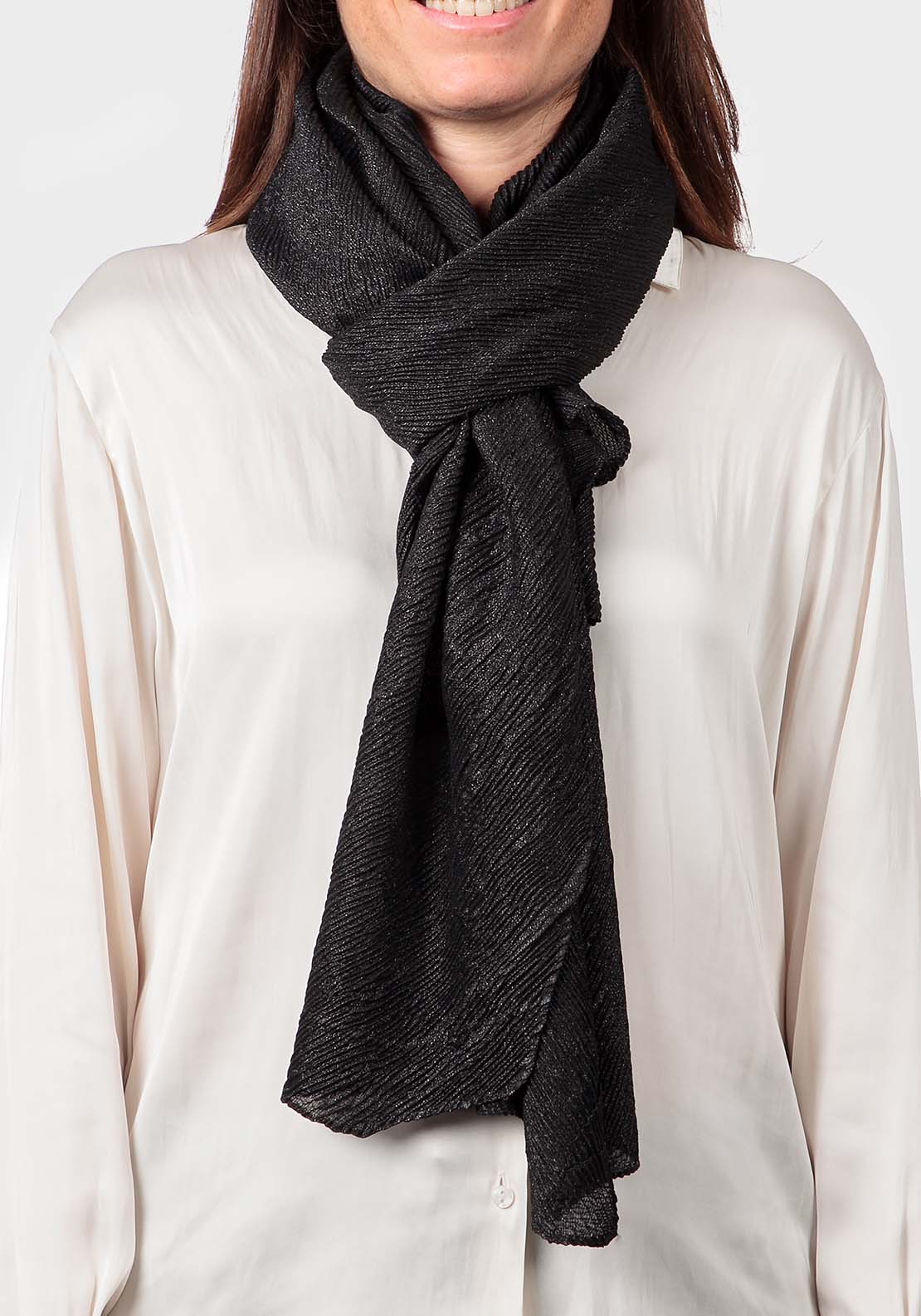 Pleated Pashmina - Black