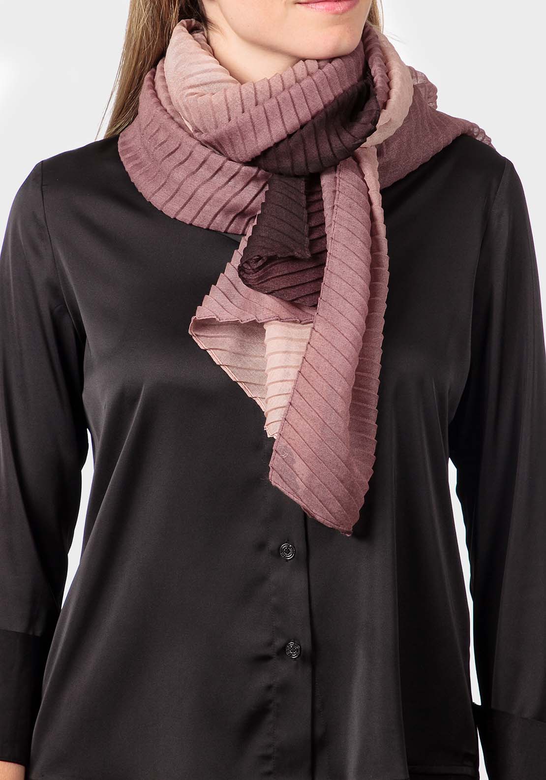 Pleated Pashmina - Pink