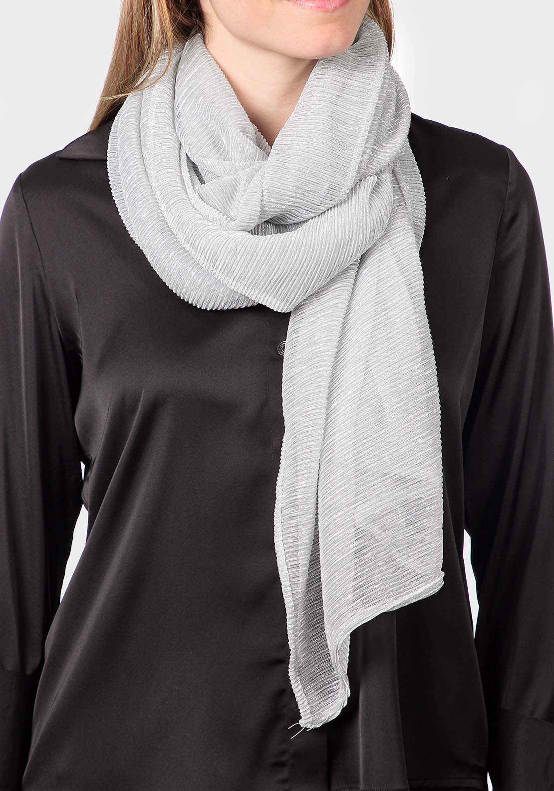 Punt Roma Fantasy Pashmina - Silver 1 Shaws Department Stores
