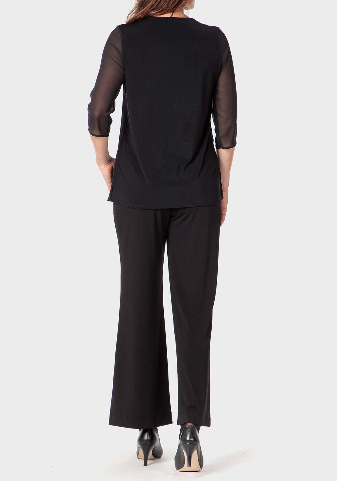 Punt Roma Faux Printed Twinset - Black 4 Shaws Department Stores