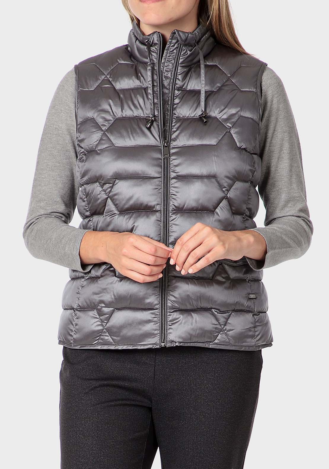 Punt Roma Padded Waistcoat - Purple 1 Shaws Department Stores