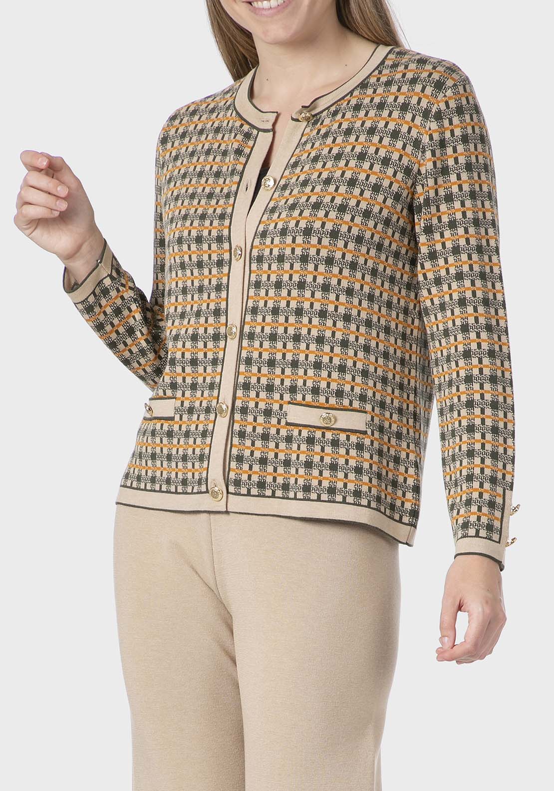 Checked Jacket - Beige