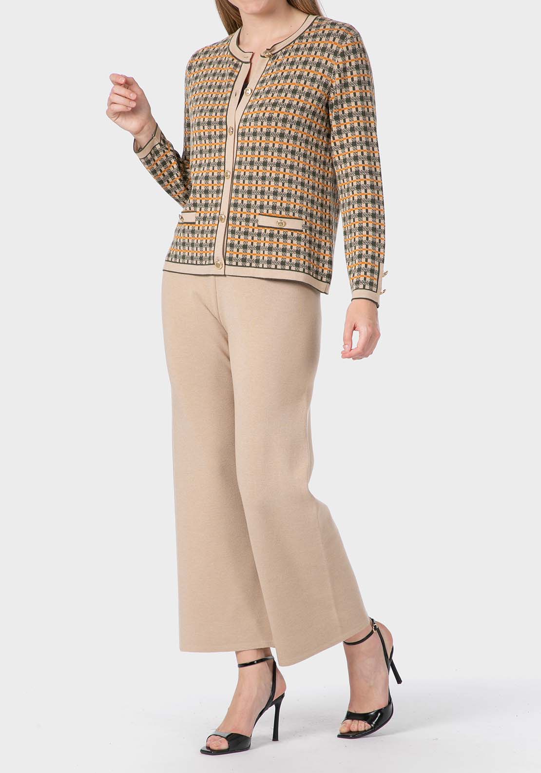 Checked Jacket - Beige