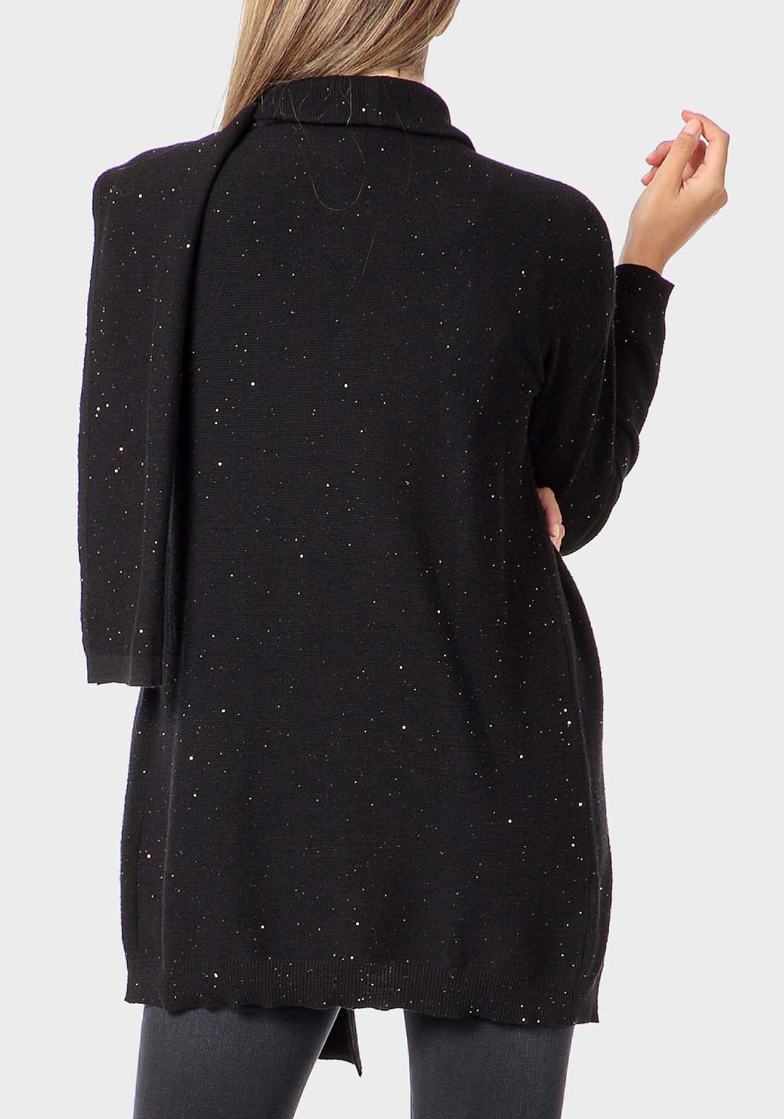 Punt Roma Sequins Jacket - Black 2 Shaws Department Stores