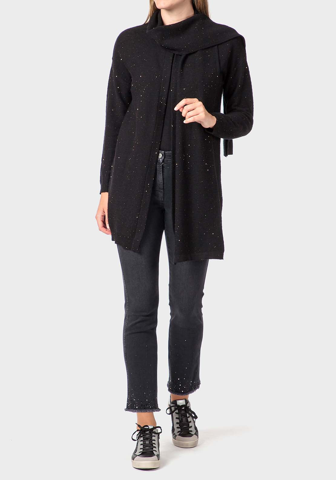 Punt Roma Sequins Jacket - Black 3 Shaws Department Stores