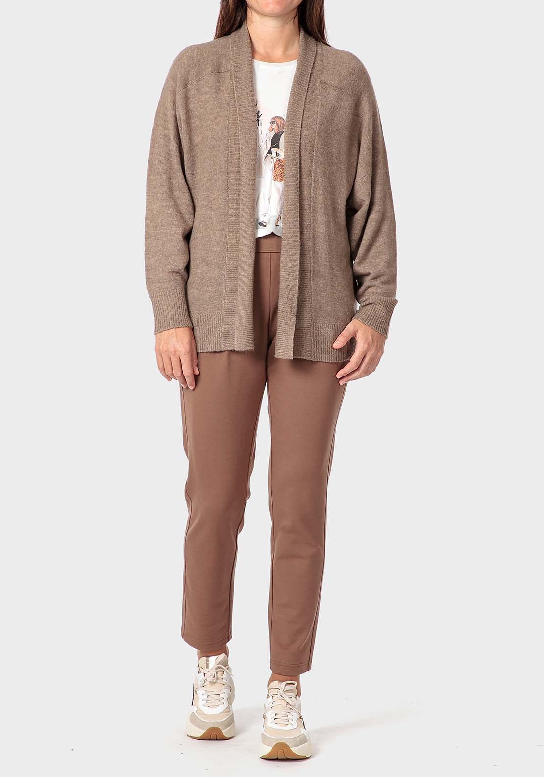Punt Roma Open Jacket - Brown 3 Shaws Department Stores
