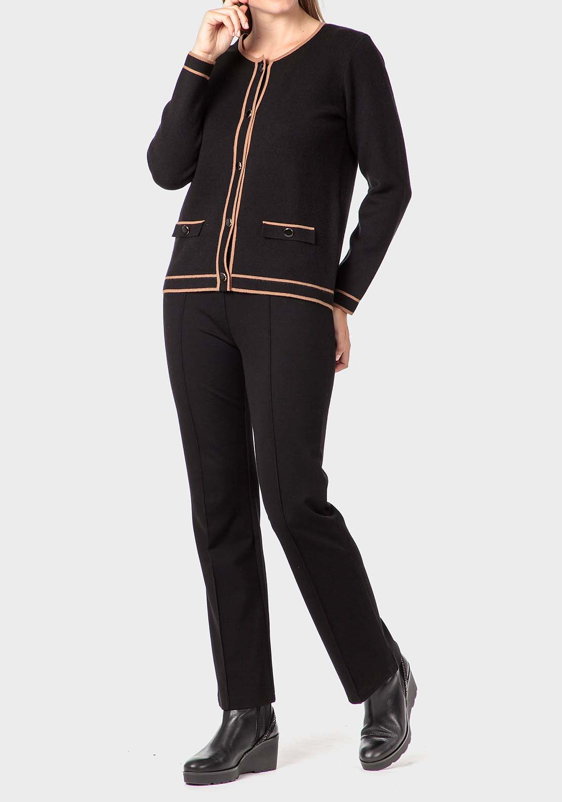 Punt Roma Two Tone Jacket - Black 3 Shaws Department Stores