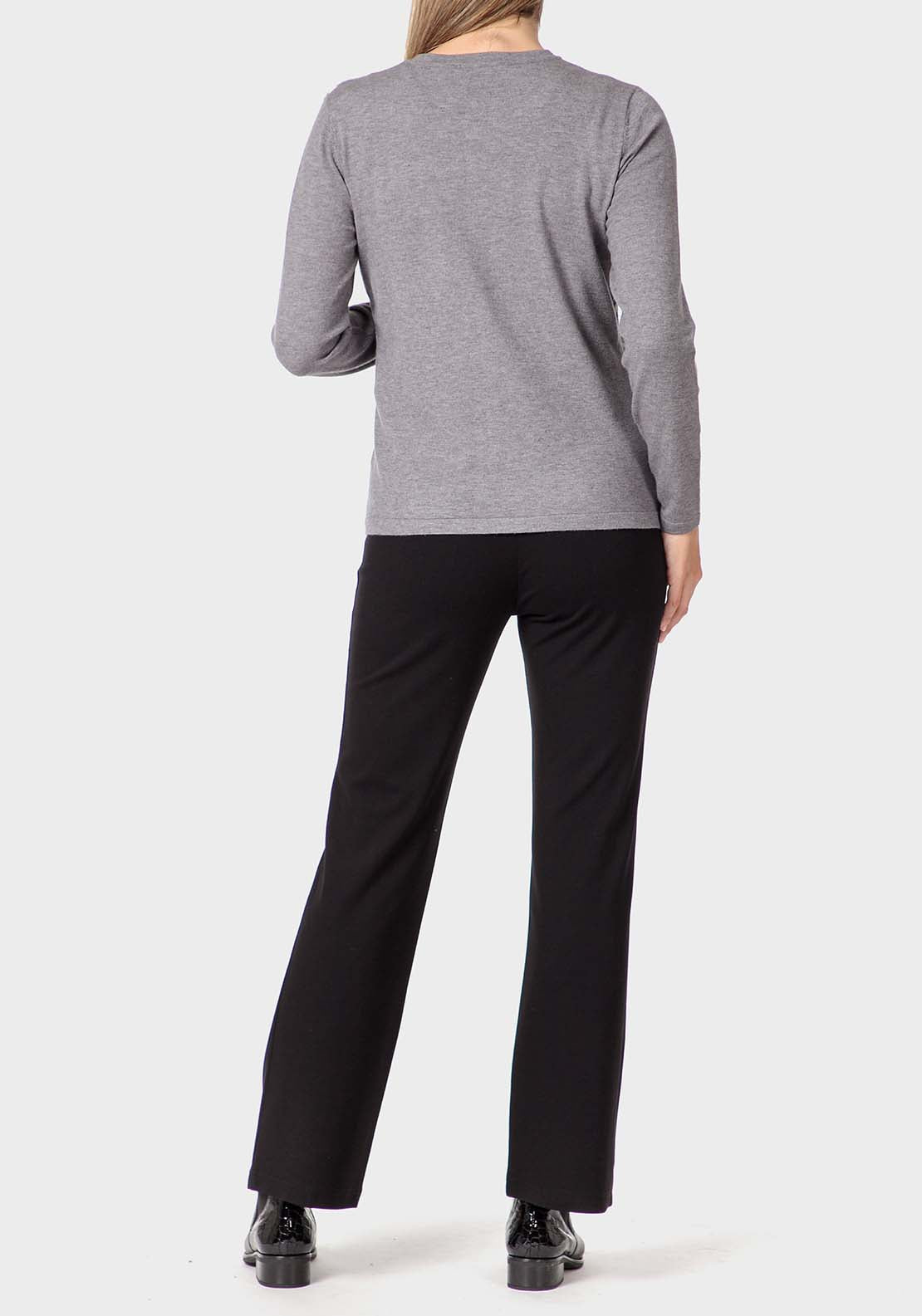 Punt Roma Zip Cardi With Rhinestones - Grey 3 Shaws Department Stores