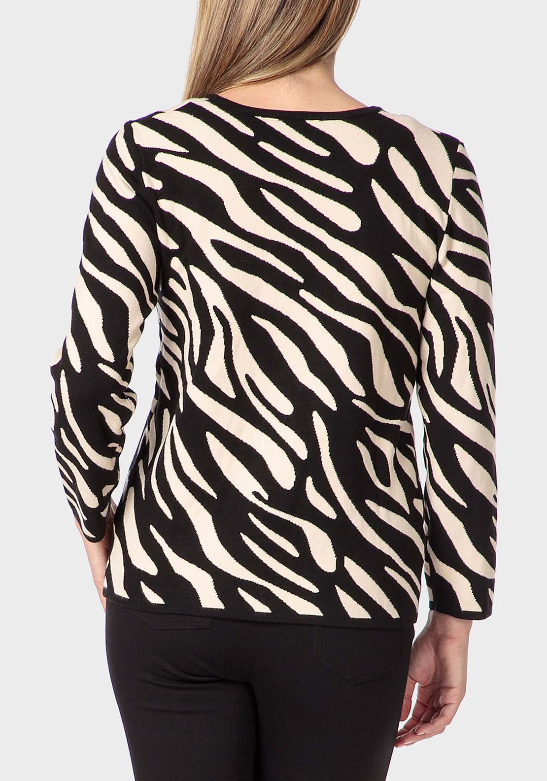 Punt Roma Jacquard Jacket - Black 2 Shaws Department Stores