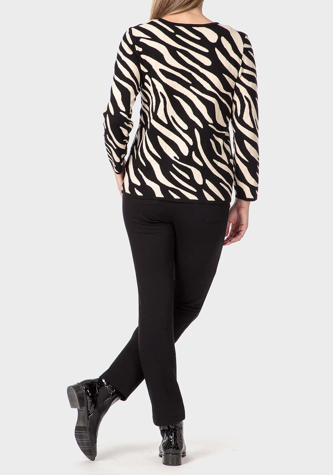 Punt Roma Jacquard Jacket - Black 3 Shaws Department Stores