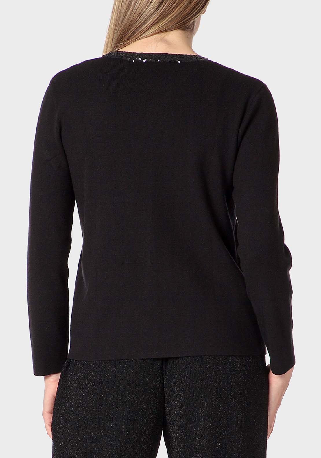 Punt Roma Sequins Jacket - Black 2 Shaws Department Stores