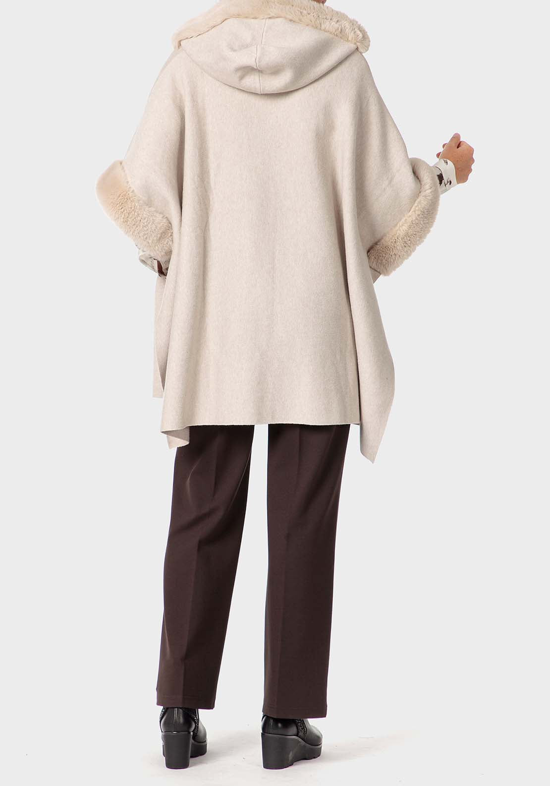 Punt Roma Hooded Cape - Beige 3 Shaws Department Stores