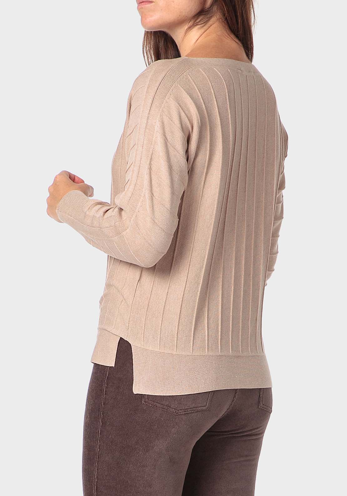Punt Roma Batwing Sleeve Sweater - Beige 2 Shaws Department Stores