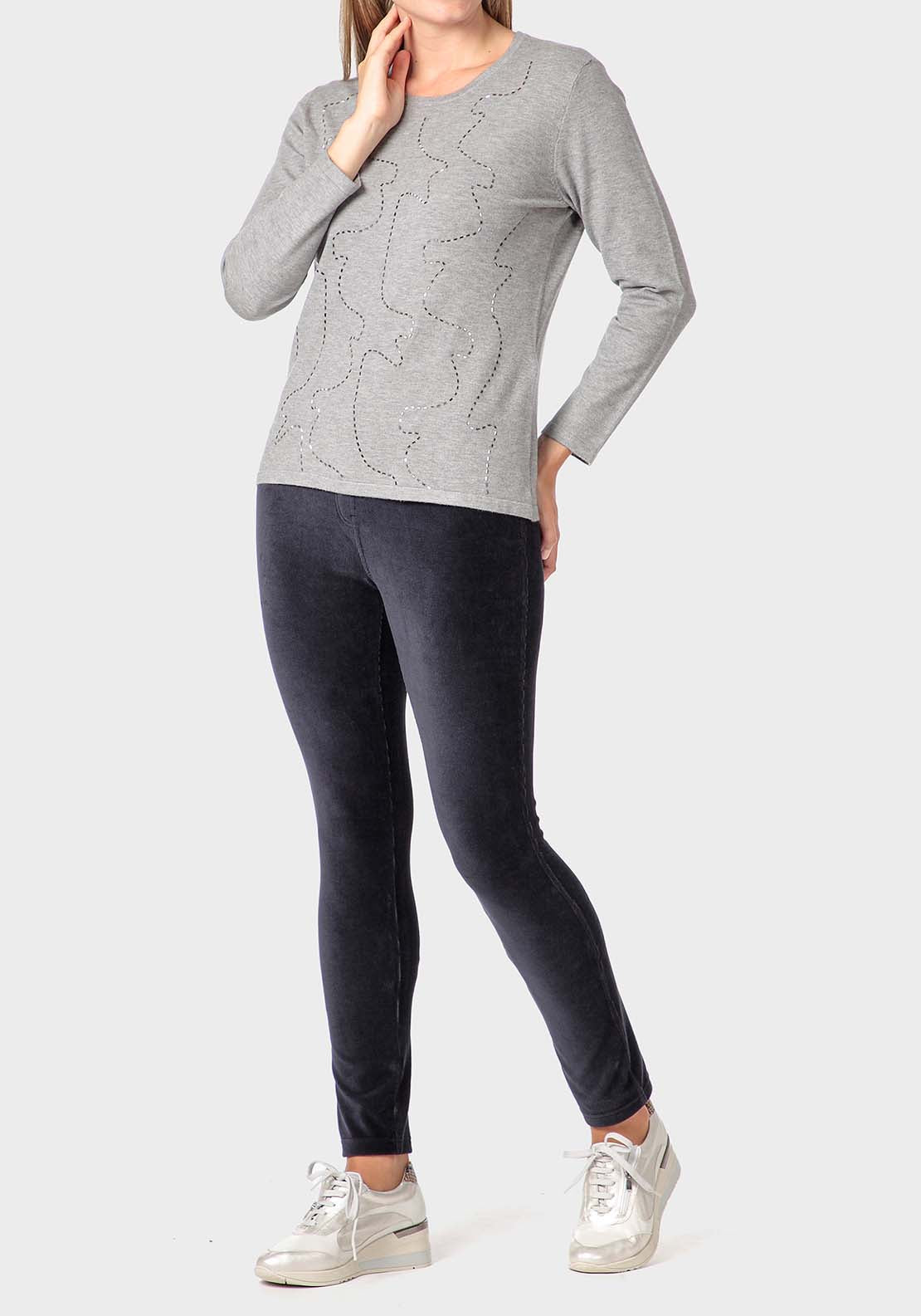 Punt Roma Fantasy Sweater - Grey 3 Shaws Department Stores