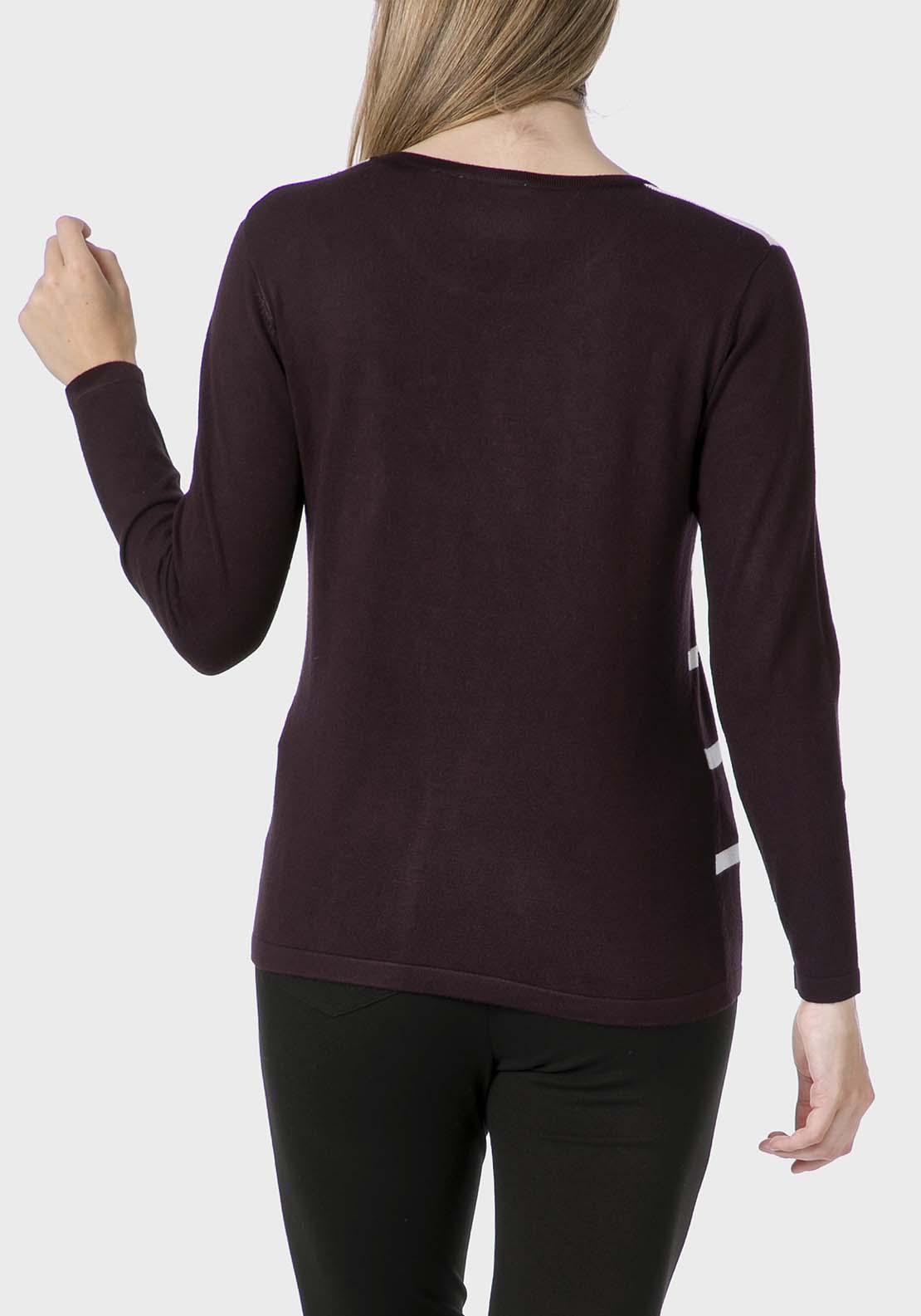Embroidered Sweater - Purple
