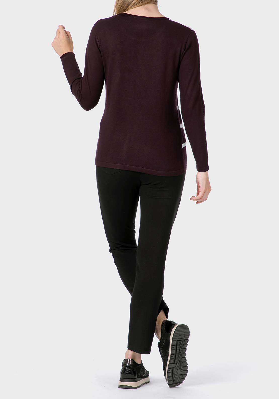 Embroidered Sweater - Purple