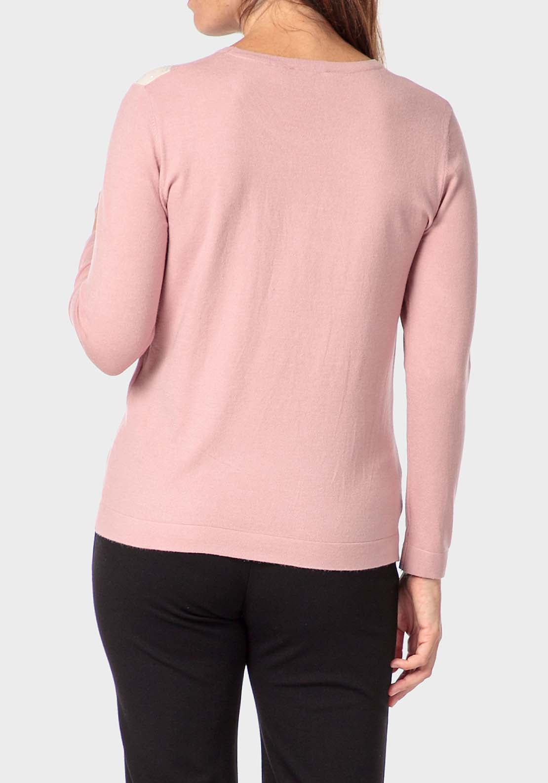 Punt Roma Rhinestone Intarsia Sweater - Purple 2 Shaws Department Stores